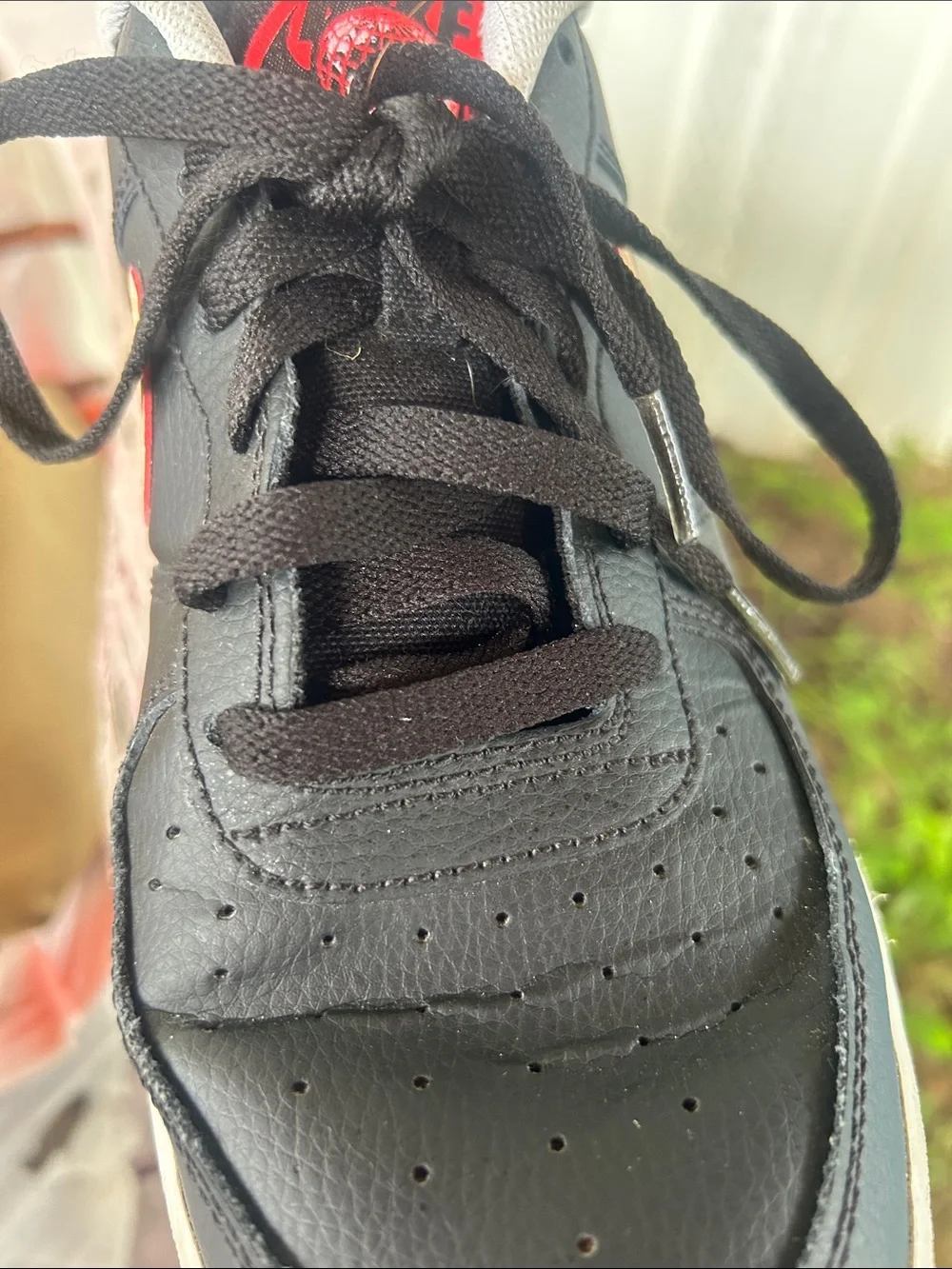 Nike black leather